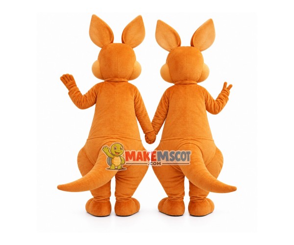 Pair Of Love Kangaroo Couple Mascot Costume Pair Of Love Kangaroo Couple Mascot Costume