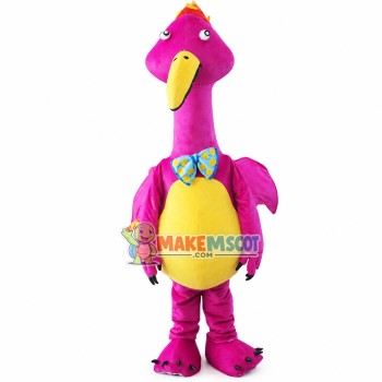 Dainty Purple Ostrich Mascot Costume Dainty Purple Ostrich Mascot Costume