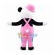 Pretty Panda In Pink Rompers Mascot Costume Pretty Panda In Pink Rompers Mascot Costume