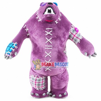 Violent Bear With Scars All Over Mascot Costume Violent Bear With Scars All Over Mascot Costume