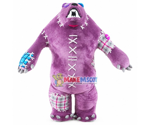 Violent Bear With Scars All Over Mascot Costume Violent Bear With Scars All Over Mascot Costume