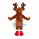 Christmas Elk With Red Nose Mascot Costume Christmas Elk With Red Nose Mascot Costume