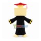 Building Block In Bachelor Uniform Mascot Costume Building Block In Bachelor Uniform Mascot Costume