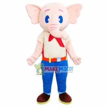 Elephant In The Blue Pants Mascot Costume Elephant In The Blue Pants Mascot Costume