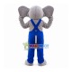 Amiable Elephant With Blue Eyes Mascot Costume