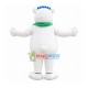 Polar Bear Mascot Costume With Green Scarf