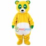 Bright Shiny Yellow Bear Mascot Costume