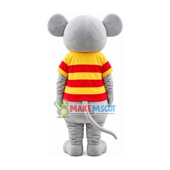 Exaggerated Striped Mouse Mascot Costume Exaggerated Striped Mouse Mascot Costume
