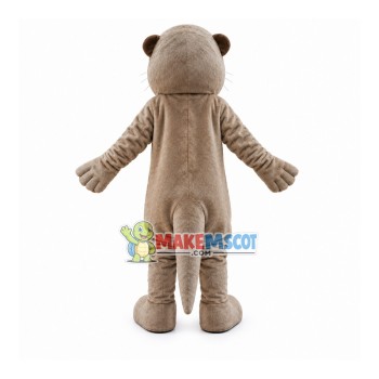 Joyful Brown Beaver Mascot Costume