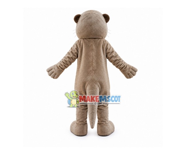 Joyful Brown Beaver Mascot Costume Joyful Brown Beaver Mascot Costume