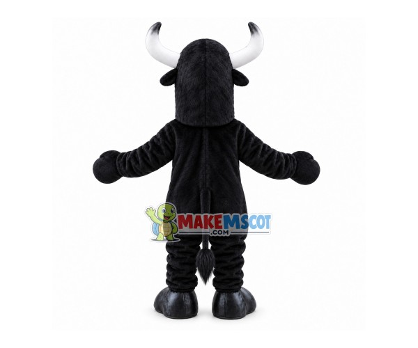 Black Power Bull Mascot Costume Black Power Bull Mascot Costume