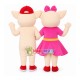Naive Little Pig Couple Mascot Costume