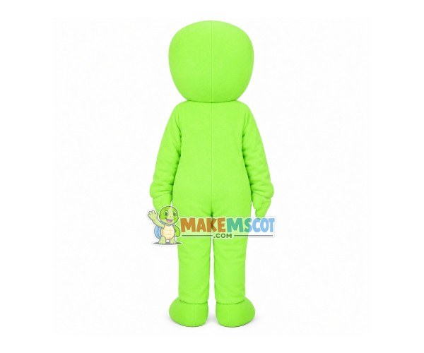 Spoofed Green Alien Mascot Costume