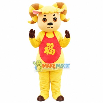 Blessing Goat With Bellyband Mascot Costume