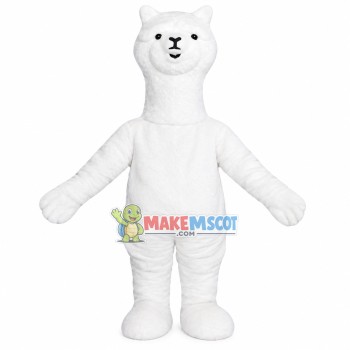 Funny Squinting Alpaca Mascot Costume Funny Squinting Alpaca Mascot Costume