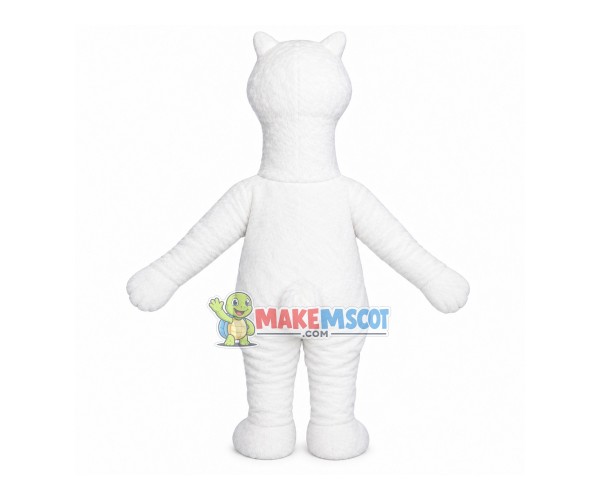 Funny Squinting Alpaca Mascot Costume Funny Squinting Alpaca Mascot Costume