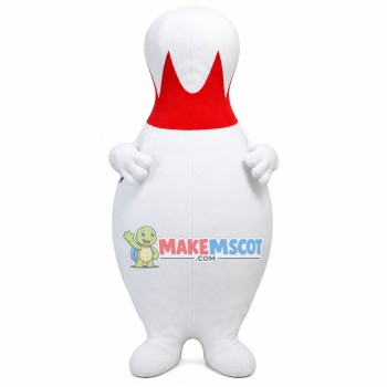 Large White Bowling Bottle Mascot Costume Large White Bowling Bottle Mascot Costume