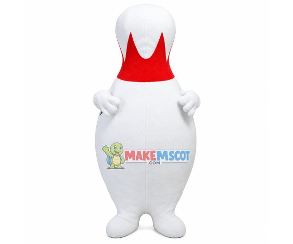Large White Bowling Bottle Mascot Costume Large White Bowling Bottle Mascot Costume