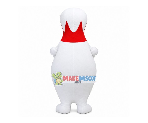 Large White Bowling Bottle Mascot Costume Large White Bowling Bottle Mascot Costume