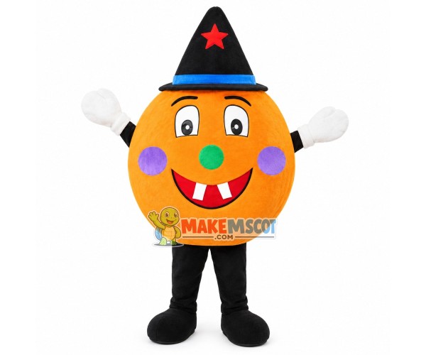 Halloween Wizard Pumpkin Mascot Costume Halloween Wizard Pumpkin Mascot Costume