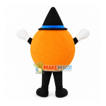 Halloween Wizard Pumpkin Mascot Costume Halloween Wizard Pumpkin Mascot Costume