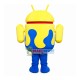 Yellow Android System Robot Mascot Costume Yellow Android System Robot Mascot Costume