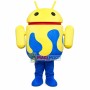 Yellow Android System Robot Mascot Costume