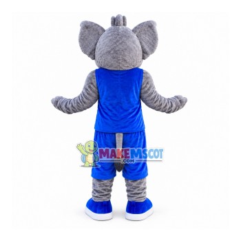 Fierce Elephant Mascot Costume In The Blue Set Fierce Elephant Mascot Costume In The Blue Set