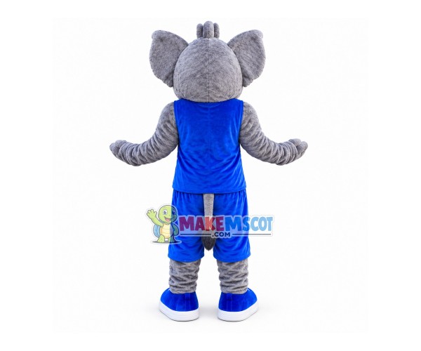 Fierce Elephant Mascot Costume In The Blue Set Fierce Elephant Mascot Costume In The Blue Set
