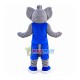 Fierce Elephant Mascot Costume In The Blue Set Fierce Elephant Mascot Costume In The Blue Set