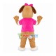 Lovely Pink Love Dog Mascot Costume Lovely Pink Love Dog Mascot Costume