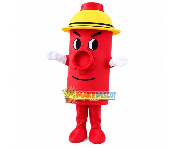 Prepared Red Fire Hydrant Mascot Costume Prepared Red Fire Hydrant Mascot Costume
