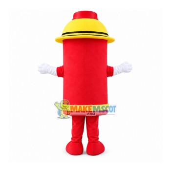 Prepared Red Fire Hydrant Mascot Costume Prepared Red Fire Hydrant Mascot Costume