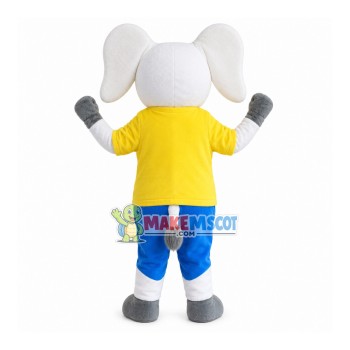 Exuberant White Elephant Mascot Costume Exuberant White Elephant Mascot Costume