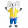 Exuberant White Elephant Mascot Costume