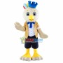 Blue Crown Bird Mascot Cartoon Costume