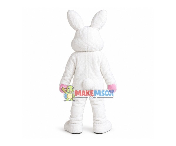 Relaxed Lying White Rabbit Mascot Costume Relaxed Lying White Rabbit Mascot Costume