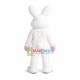 Relaxed Lying White Rabbit Mascot Costume Relaxed Lying White Rabbit Mascot Costume