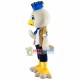 Blue Crown Bird Mascot Cartoon Costume