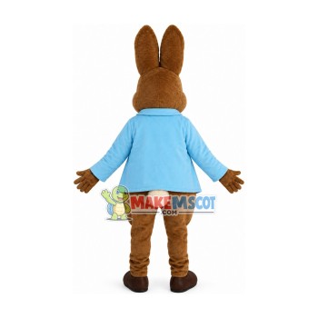 Easter Bunny In The Coat Mascot Costume Easter Bunny In The Coat Mascot Costume