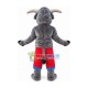 Muscular Bull In Red Shorts Mascot Costume Muscular Bull In Red Shorts Mascot Costume