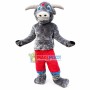 Muscular Bull In Red Shorts Mascot Costume