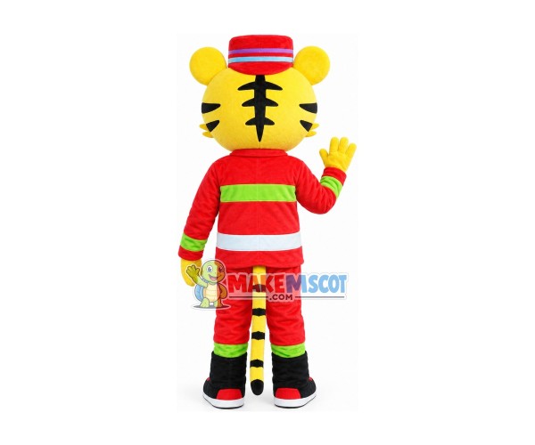 Fireman Tiger Mascot Costume Fireman Tiger Mascot Costume