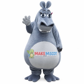 Kind Greeting Huge Hippo Mascot Costume Kind Greeting Huge Hippo Mascot Costume
