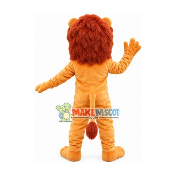 Tame Lion With Muscle Mascot Costume Tame Lion With Muscle Mascot Costume