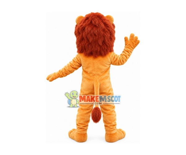 Tame Lion With Muscle Mascot Costume Tame Lion With Muscle Mascot Costume