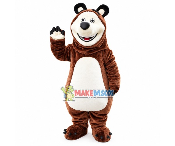 Smiley Misha Bear Mascot Costume Smiley Misha Bear Mascot Costume