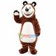 Smiley Misha Bear Mascot Costume
