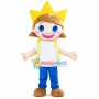 Happy Blond Boy Mascot Costume