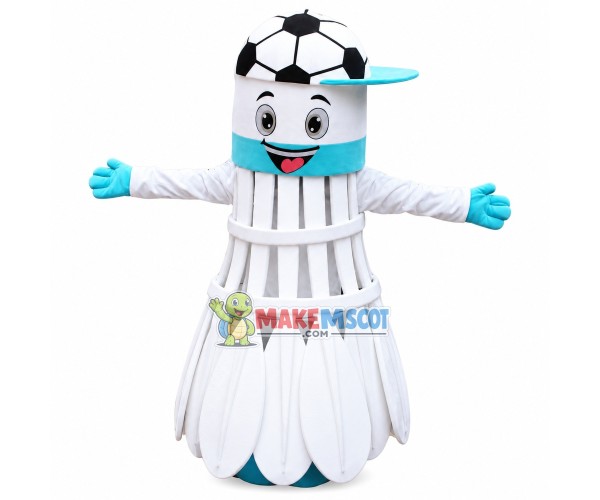 Badminton With Cap Mascot Costume Badminton With Cap Mascot Costume